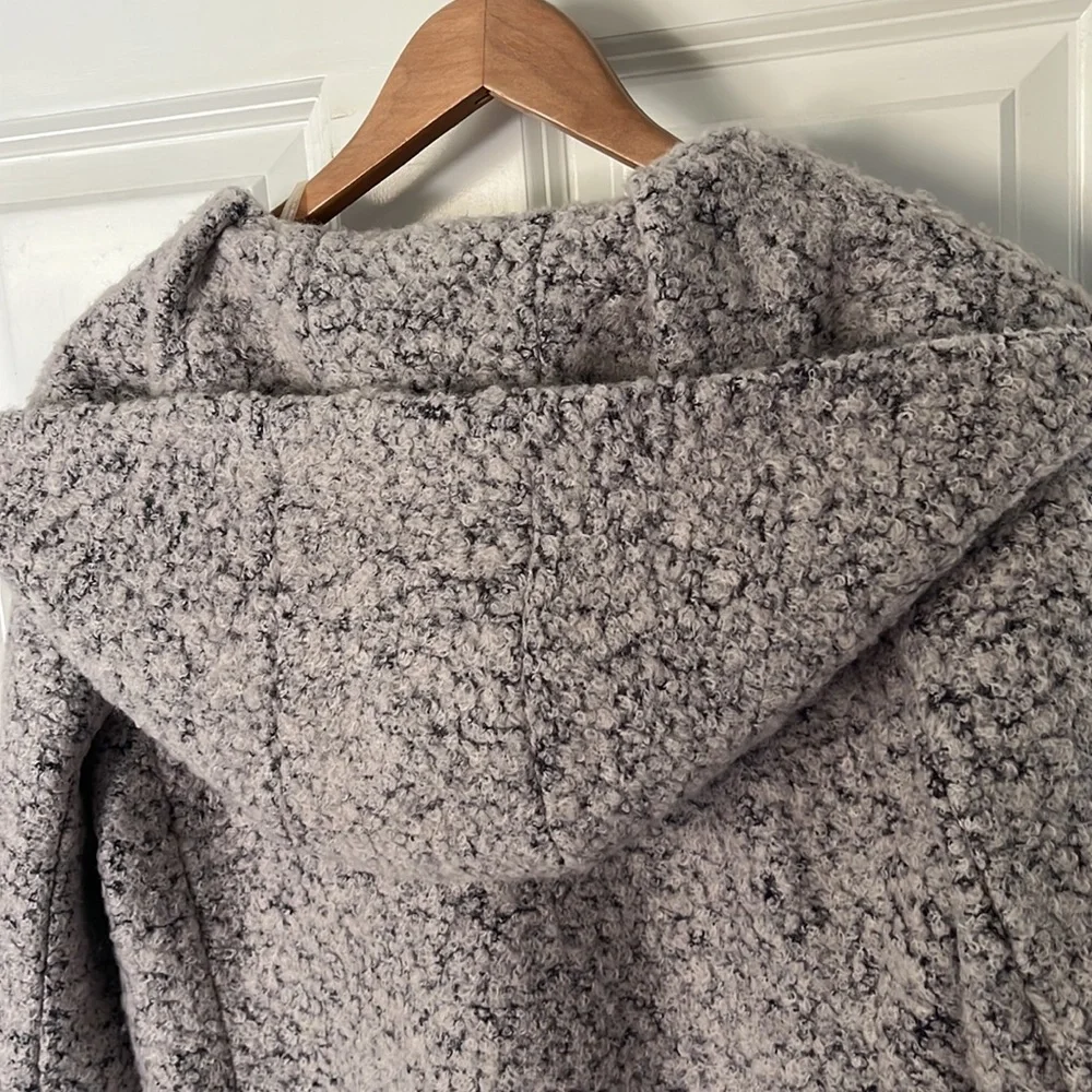 Cole Haan Signature Gray Wool blend Dress Coat with Hood size 8 - Picture 10 of 12